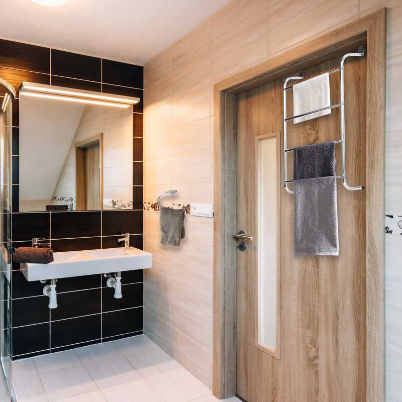 Evideco Four Bar OvertheDoor Towel Rack & Reviews Wayfair